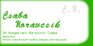 csaba moravcsik business card